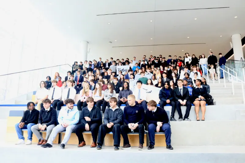 Group photo on the steps